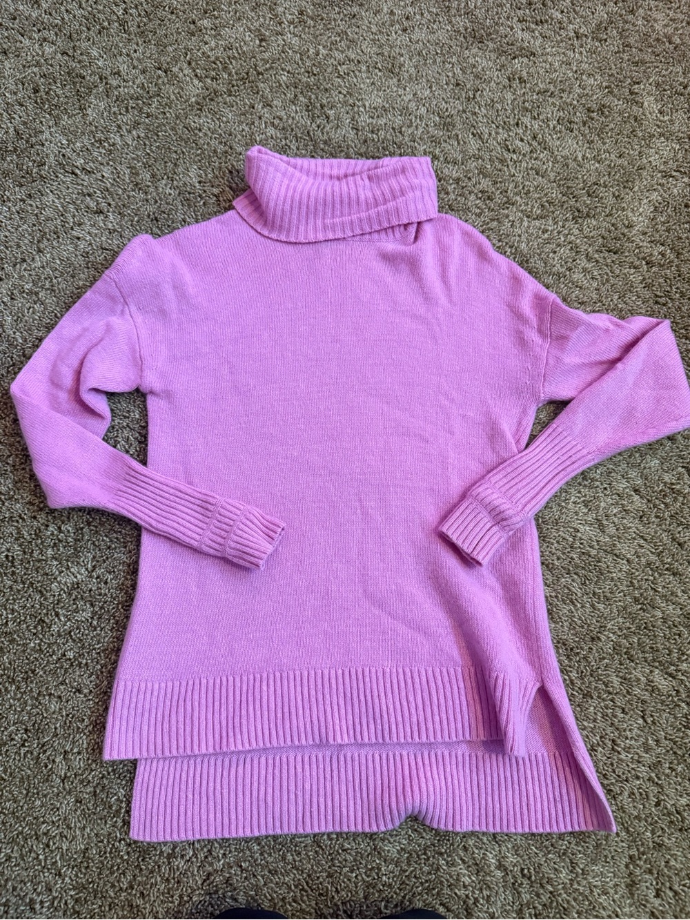 J. Crew Lilac Ribbed Turtleneck Sweater
